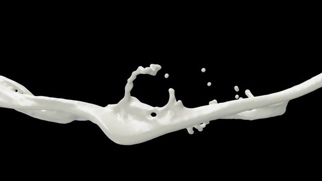 乳白色液体飞溅的牛奶喷溅效果png图片免抠素材 设计盒子