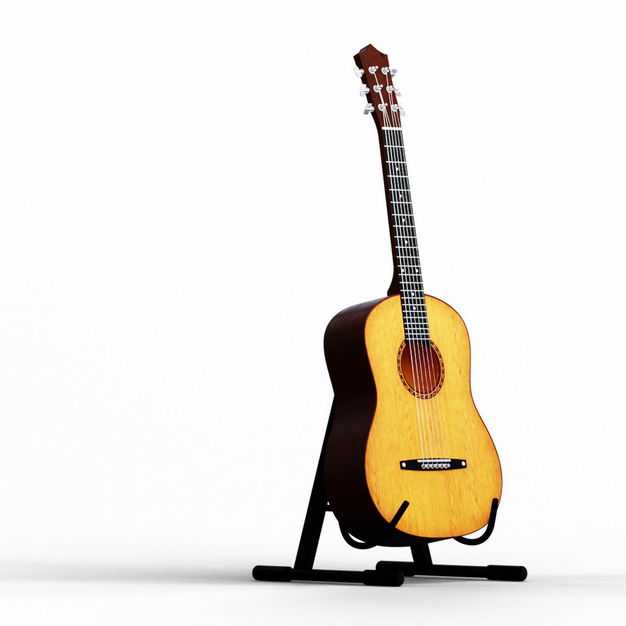 放在架子上的3D立体吉他音乐西洋乐器3085175png图片免抠素材