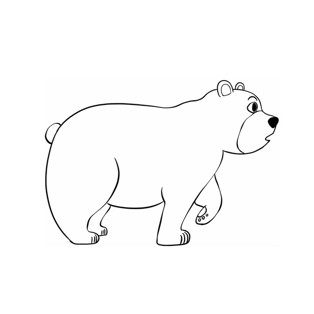 黑熊简笔画 可爱图片