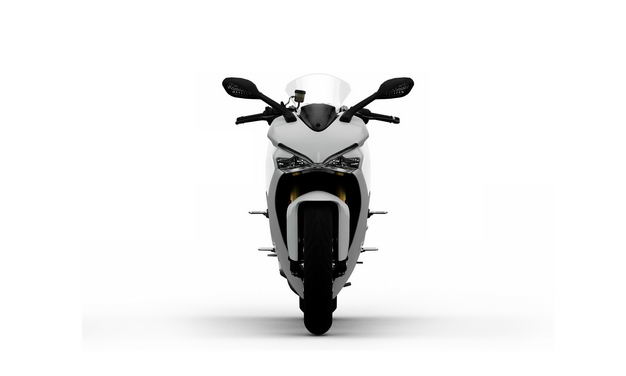 3D立体白色运动摩托车正面视角6260106png图片免抠素材 交通运输-第1张