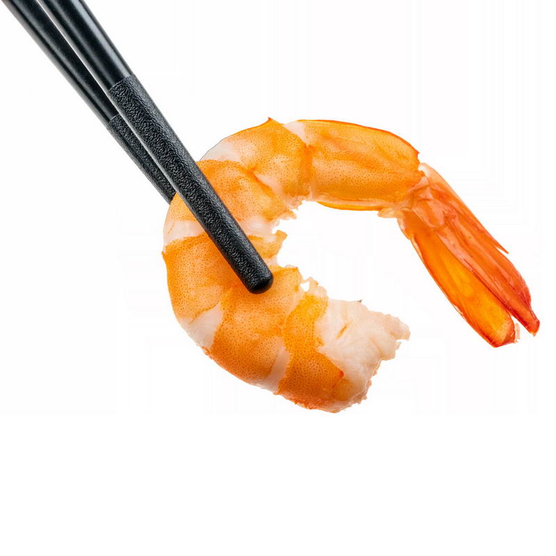 筷子夹住掐头的虾仁美味美食4375432图片免抠素材 人物素材-第1张