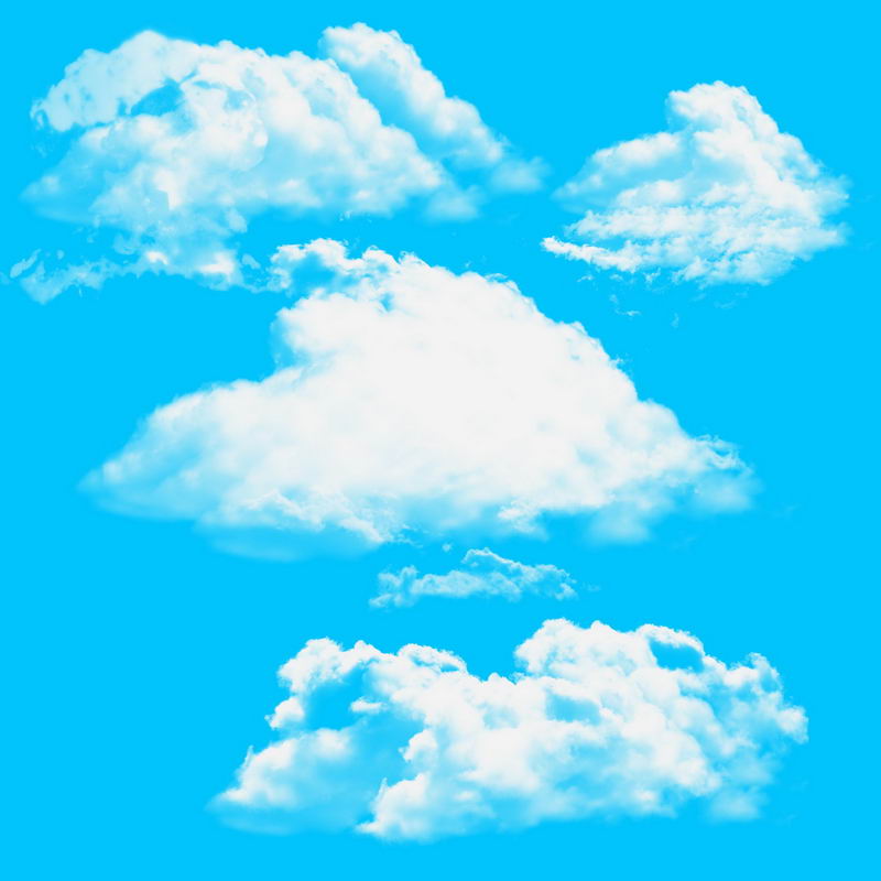 4款白云漂浮的云朵5972066图片免抠素材