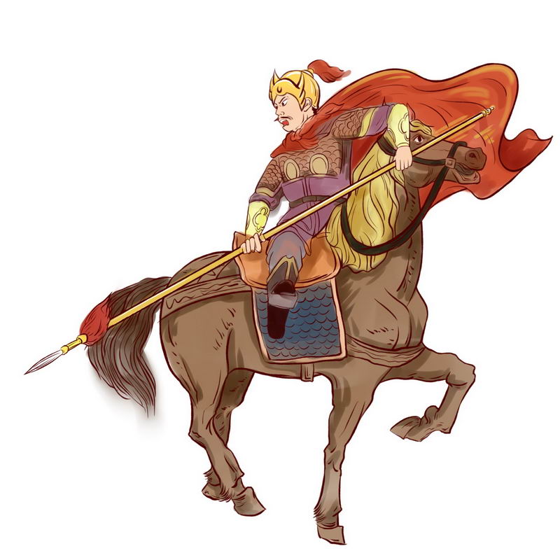 古代骑马厮杀的将领岳飞戚继光等民族英雄骑兵4487382图片免抠素材 人物素材-第1张
