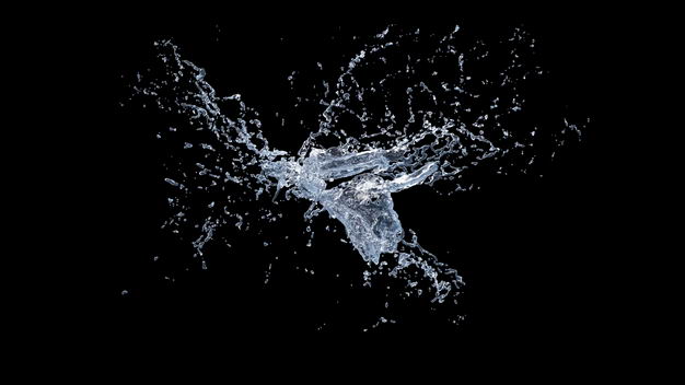水面上飞溅的水花效果233499png图片免抠素材 效果元素-第1张