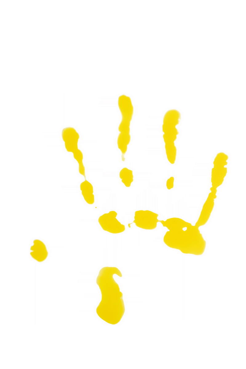 黄色手掌印水彩插画5913263png图片免抠素材 装饰素材-第1张
