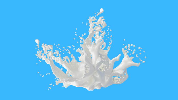 乳白色液体飞溅的牛奶喷溅效果483916png图片免抠素材 效果元素-第1张
