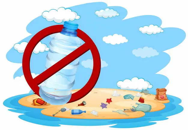 禁止塑料瓶禁塑令塑料垃圾污染5588999矢量图片免抠素材 生活素材-第1张