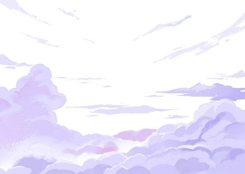 漫画风格卡通紫色云朵云彩烟雾效果1359053免抠图片素材 漂浮元素-第1张