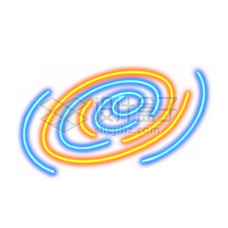 霓虹灯风格发光线条星系3013169免抠图片素材 科学地理-第1张