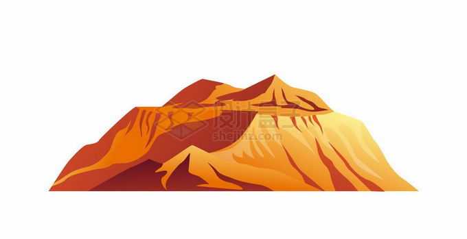 红色的高山大山山脉4245014矢量图片免抠素材