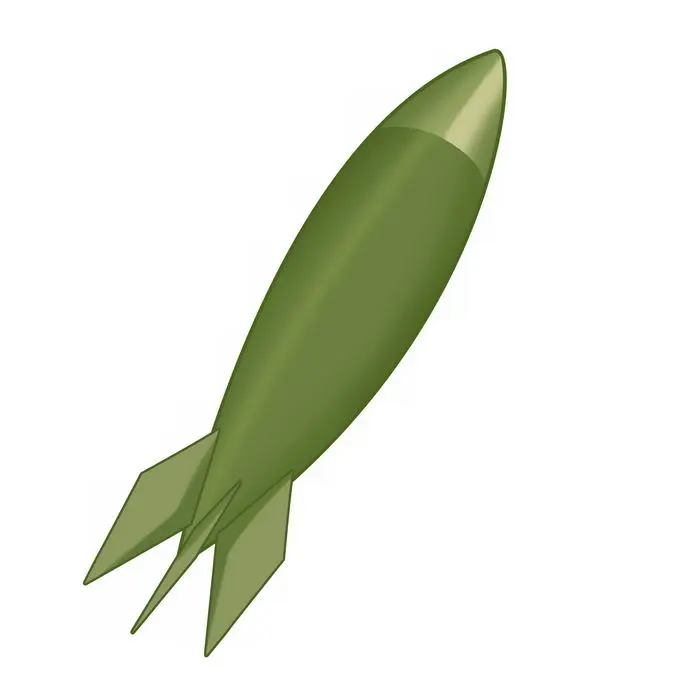 一颗绿色卡通航空炸弹4017472png免抠图片素材 军事科幻-第1张