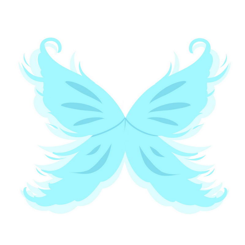 天蓝色蝴蝶翅膀装饰3922410免抠图片素材 装饰素材-第1张