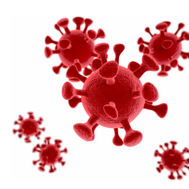 大红色的3D立体病毒1760461免抠图片素材 健康医疗-第1张