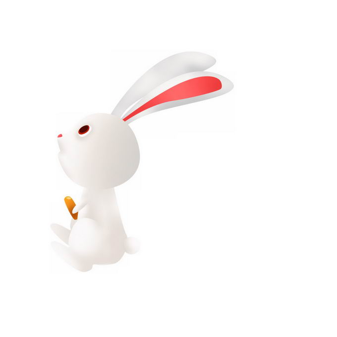 可爱的卡通小白兔7705530免抠图片素材 生物自然-第1张