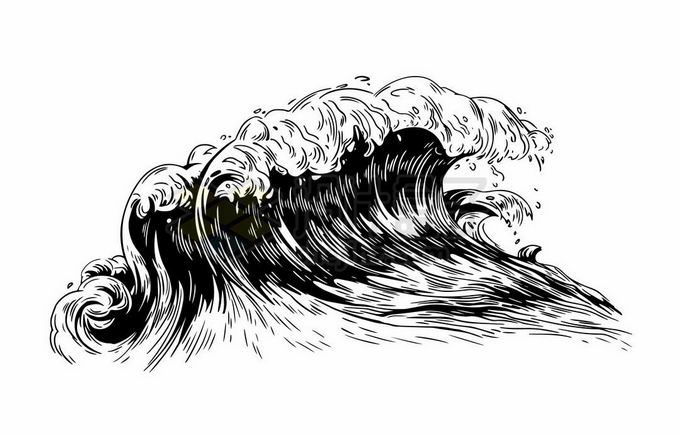 巨型海啸怎么画图片
