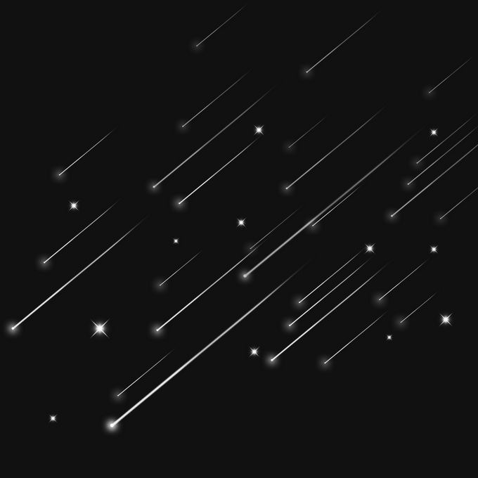 夜晚星空中的白色星轨流星效果快速飞行的光效果9346247图片免抠素材