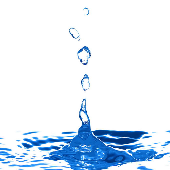 水滴落到蓝色水面上激起涟漪效果2482257矢量图片免抠素材免费下载 效果元素-第1张