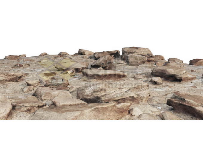 遍地石块的岩石地面707psd免抠图片素材 设计盒子