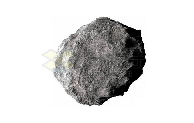 一颗不规则形状的岩石型小行星png免抠图片素材 设计盒子