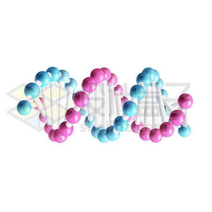 3D立体彩色小球风格DNA双螺旋结构基因工程5033755矢量图片免抠素材免费下载 科学地理-第1张