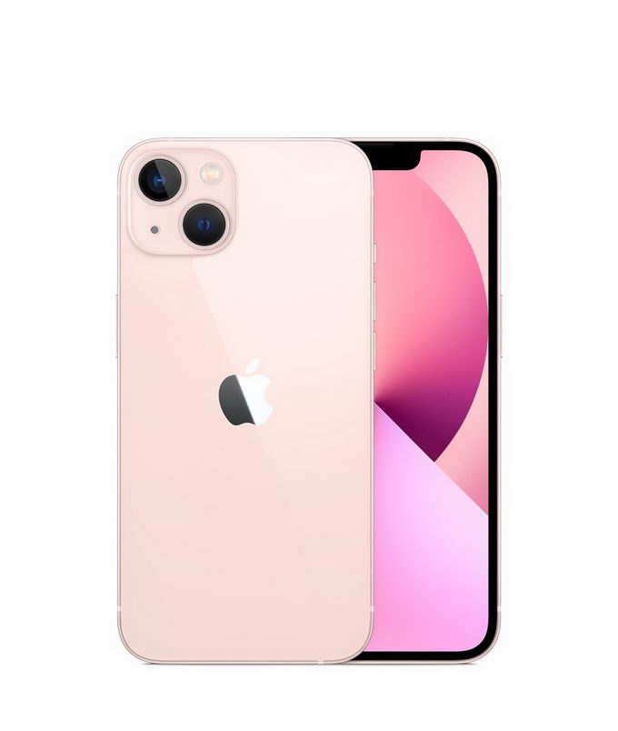粉色iphone 13苹果手机猛男色正反面png免抠图片素材 设计盒子