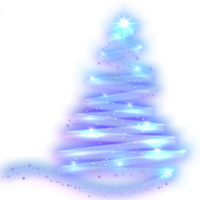 蓝紫色发光线条和圆点组成的抽象圣诞树效果8095136图片素材 节日素材-第1张