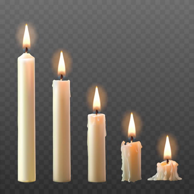 白色蜡烛表情emoji图片