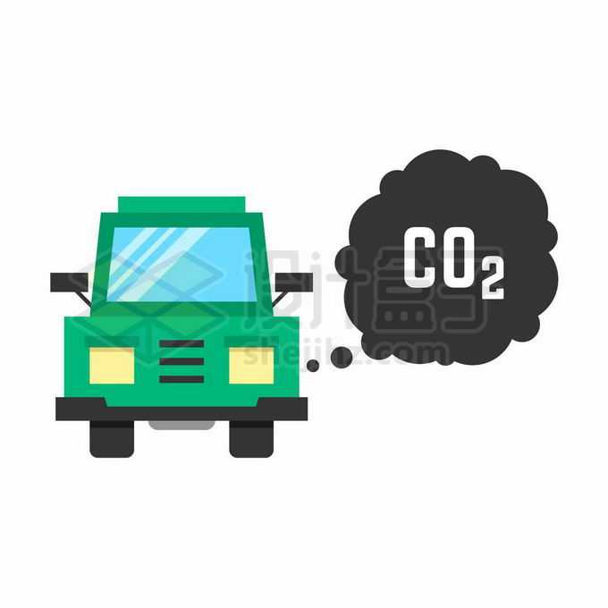 卡通汽车排放尾气二氧化碳5902442矢量图片免抠素材