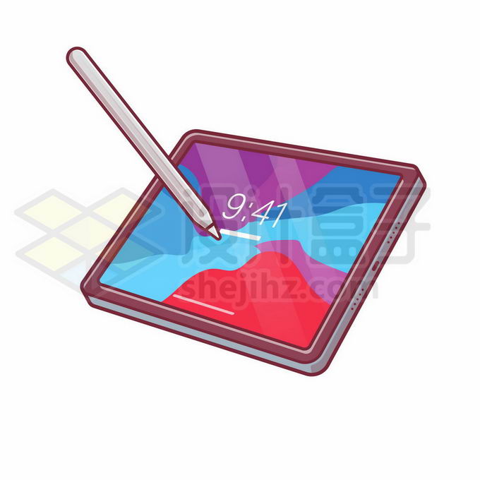 iPad苹果平板电脑和iPen手写笔6010224矢量图片免抠素材 IT科技-第1张