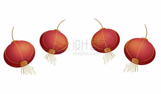 中国风红色灯笼新年春节装饰6267231矢量图片免抠素材 节日素材-第1张