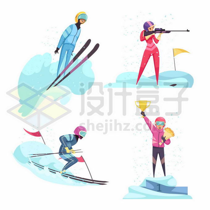 冬奥运会项目图片卡通图片