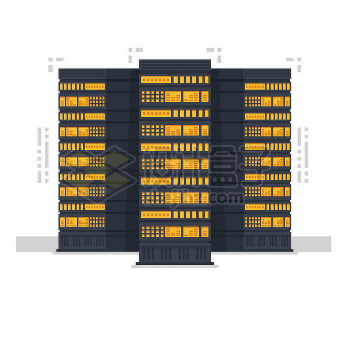 黄黑色服务器云计算技术9694577矢量图片免抠素材 IT科技-第1张