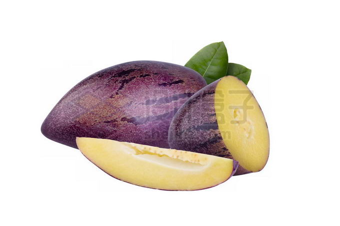 切开的紫皮人参果美味水果9940349图片免抠素材 生活素材-第1张