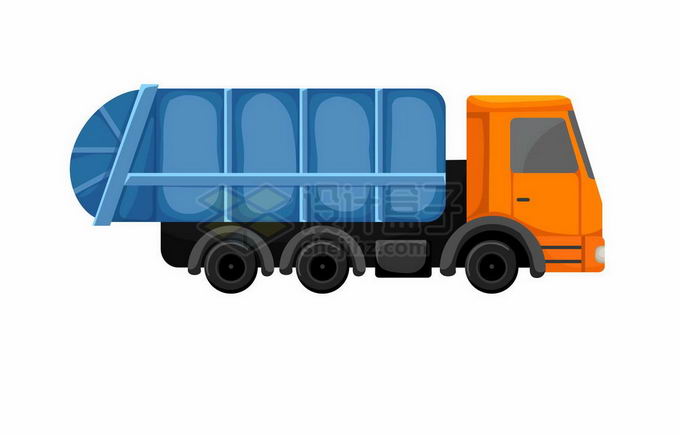 卡通垃圾车侧面图2851862矢量图片免抠素材 交通运输-第1张