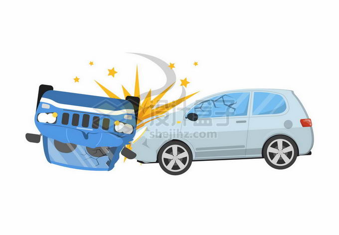 车辆碰撞卡通图图片