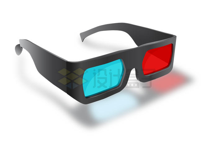 红蓝眼镜电影院3D眼镜5991507png免抠图片素材 休闲娱乐-第1张