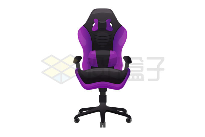 一款紫黑色电竞椅游戏椅子4488971矢量图片免抠素材 生活素材-第1张