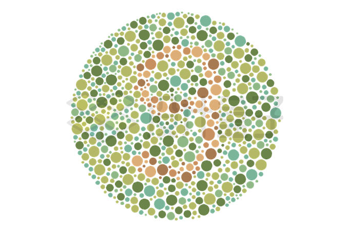 医院红绿色盲测试图图片