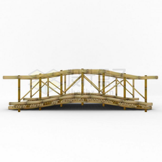竹竿竹子扎成的小桥3D模型4953294PSD免抠图片素材 建筑装修-第1张