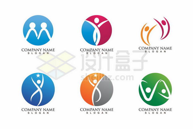 6款体育运动会运动员logo标志设计案例1457516矢量图片免抠素材 标志LOGO-第1张