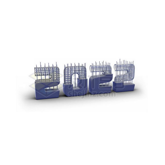 建设中的2022创意3D立体字体2478987PSD免抠图片素材 字体素材-第1张