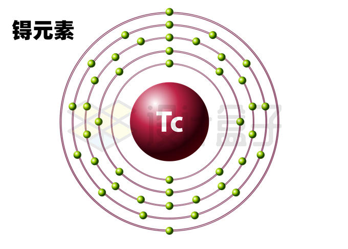 锝元素(tc)锝原子结构示意图模型3582337矢量图片免抠素材