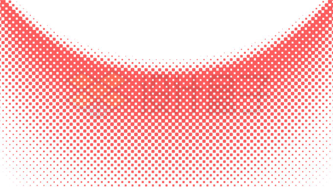 波普风格红色圆点组成的抽象弧形装饰5047428矢量图片免抠素材 装饰素材-第1张
