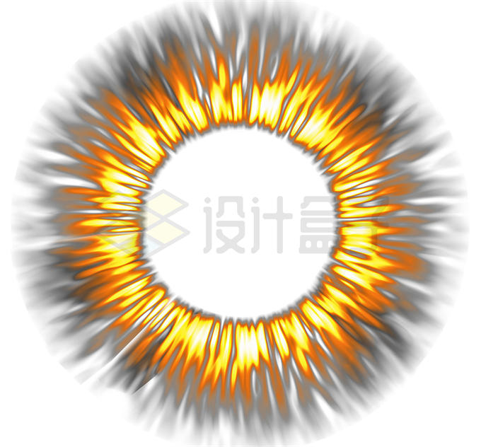 剧烈燃烧的火焰火苗组成的圆圈火圈效果3809506PSD免抠图片素材 效果元素-第1张