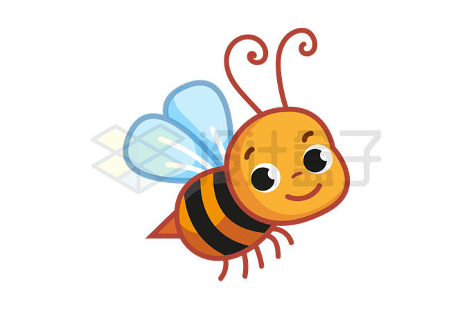 一只可爱的卡通小蜜蜂昆虫7918487矢量图片免抠素材 生物自然-第1张