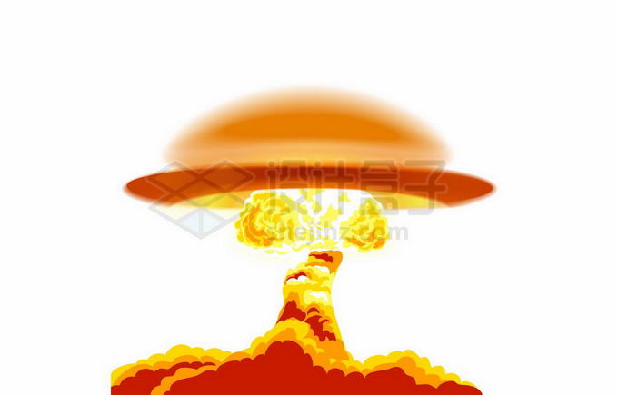 原子弹氢弹爆炸核武器爆炸效果蘑菇云插画8608799矢量图片免抠素材 效果元素-第1张