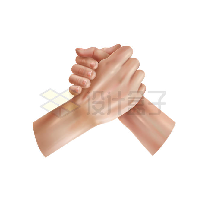 两只手握在一起扳手腕象征了合作共赢8556316矢量图片免抠素材 商务职场-第1张