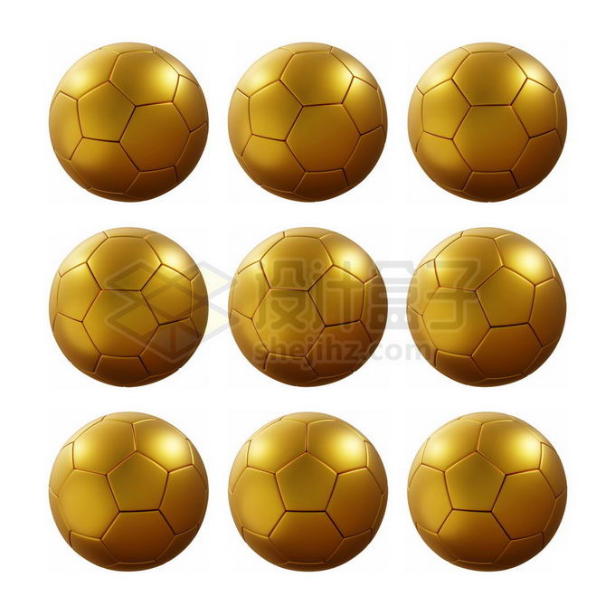 9款金色足球黄金球体6556980图片免抠素材 休闲娱乐-第1张
