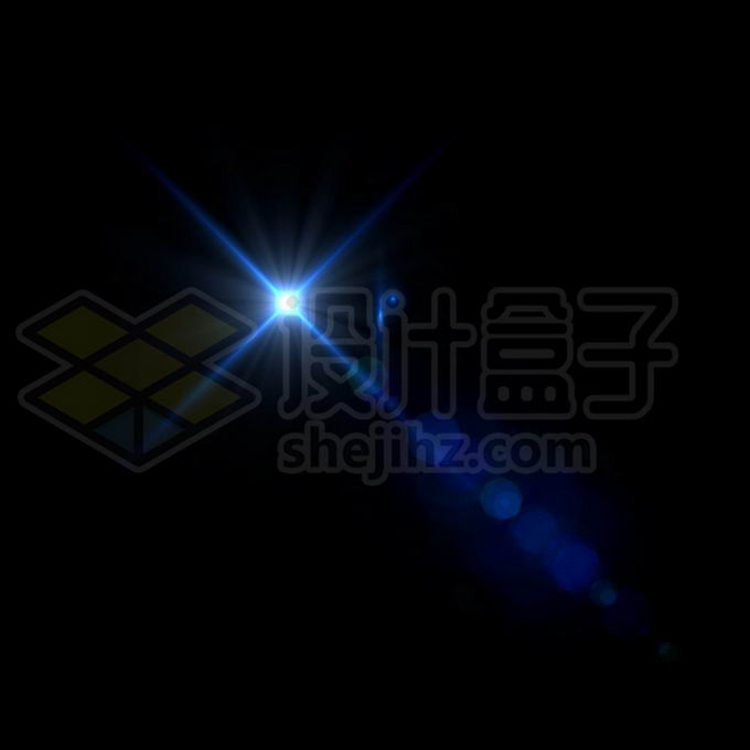 暗淡的蓝色星光光芒光晕效果5867823免抠图片素材 效果元素-第1张