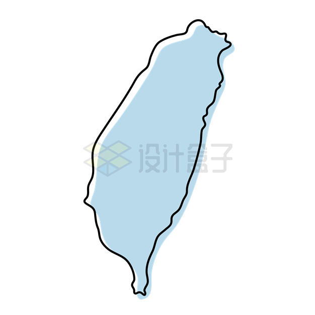 线条阴影风格台湾省地图3535368矢量图片免抠素材 科学地理-第1张